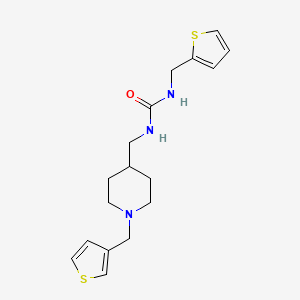 1-(Thiophen-2-ylmethyl)-3-((1-(thiophen-3-ylmethyl)piperidin-4-yl)methyl)urea - 1234907-59-5