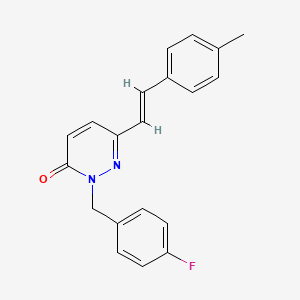 2-(4-fluorobenzyl)-6-(4-methylstyryl)-3(2H)-pyridazinone - 306979-89-5