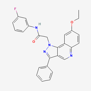 2-{8-ethoxy-3-phenyl-1H-pyrazolo[4,3-c]quinolin-1-yl}-N-(3-fluorophenyl)acetamide - 959508-03-3