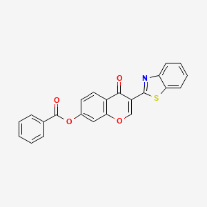 3-(benzo[d]thiazol-2-yl)-4-oxo-4H-chromen-7-yl benzoate - 618389-34-7