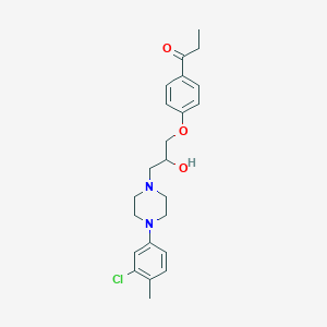 1-(4-{3-[4-(3-Chloro-4-methylphenyl)piperazin-1-yl]-2-hydroxypropoxy}phenyl)propan-1-one - 695175-19-0