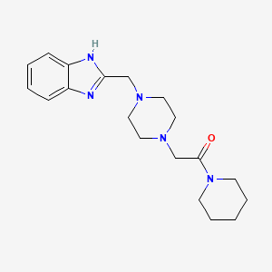 2-(4-((1H-benzo[d]imidazol-2-yl)methyl)piperazin-1-yl)-1-(piperidin-1-yl)ethanone - 1172005-36-5