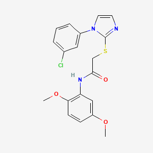 2-{[1-(3-chlorophenyl)-1H-imidazol-2-yl]sulfanyl}-N-(2,5-dimethoxyphenyl)acetamide - 851079-13-5