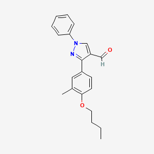 3-(4-butoxy-3-methylphenyl)-1-phenyl-1H-pyrazole-4-carbaldehyde - 882220-50-0