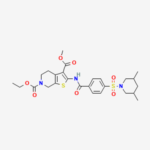 6-ethyl 3-methyl 2-(4-((3,5-dimethylpiperidin-1-yl)sulfonyl)benzamido)-4,5-dihydrothieno[2,3-c]pyridine-3,6(7H)-dicarboxylate - 449770-77-8