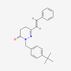 2-[4-(tert-butyl)benzyl]-6-styryl-4,5-dihydro-3(2H)-pyridazinone - 303146-72-7