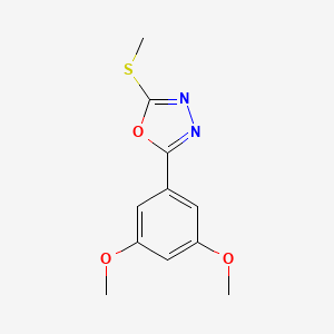 2-(3,5-Dimethoxyphenyl)-5-(methylsulfanyl)-1,3,4-oxadiazole - 460728-05-6