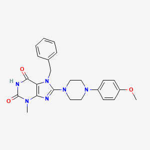 7-benzyl-8-(4-(4-methoxyphenyl)piperazin-1-yl)-3-methyl-1H-purine-2,6(3H,7H)-dione - 331666-83-2