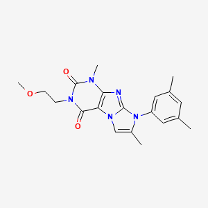 8-(3,5-dimethylphenyl)-3-(2-methoxyethyl)-1,7-dimethyl-1H-imidazo[2,1-f]purine-2,4(3H,8H)-dione - 896594-67-5