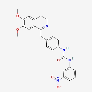1-{4-[(6,7-dimethoxy-3,4-dihydroisoquinolin-1-yl)methyl]phenyl}-3-(3-nitrophenyl)urea - 1023571-69-8