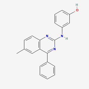 3-[(6-Methyl-4-phenylquinazolin-2-yl)amino]phenol - 899726-59-1