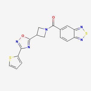 Benzo[c][1,2,5]thiadiazol-5-yl(3-(3-(thiophen-2-yl)-1,2,4-oxadiazol-5-yl)azetidin-1-yl)methanone - 1324679-71-1