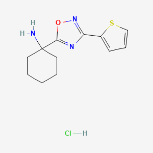 1-[3-(Thiophen-2-yl)-1,2,4-oxadiazol-5-yl]cyclohexan-1-amine hydrochloride - 1423033-86-6