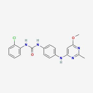 1-(2-Chlorophenyl)-3-(4-((6-methoxy-2-methylpyrimidin-4-yl)amino)phenyl)urea - 1021090-96-9