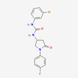 1-(3-Bromophenyl)-3-[1-(4-fluorophenyl)-5-oxopyrrolidin-3-yl]urea - 894015-55-5