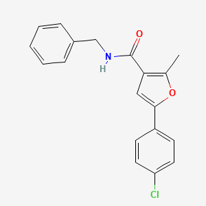 N-benzyl-5-(4-chlorophenyl)-2-methylfuran-3-carboxamide - 883045-61-2