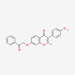 3-(4-methoxyphenyl)-2-methyl-7-(2-oxo-2-phenylethoxy)-4H-chromen-4-one - 610763-28-5