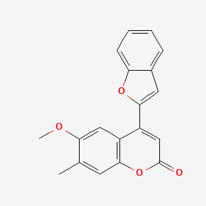 4-(1-benzofuran-2-yl)-6-methoxy-7-methyl-2H-chromen-2-one - 898406-24-1