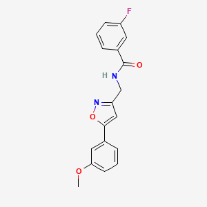 3-fluoro-N-((5-(3-methoxyphenyl)isoxazol-3-yl)methyl)benzamide - 953182-36-0
