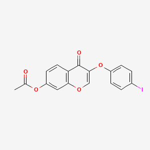 3-(4-iodophenoxy)-4-oxo-4H-chromen-7-yl acetate - 196928-59-3