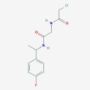 2-chloro-N-({[1-(4-fluorophenyl)ethyl]carbamoyl}methyl)acetamide - 1334147-23-7