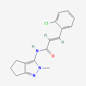 (E)-3-(2-chlorophenyl)-N-(2-methyl-2,4,5,6-tetrahydrocyclopenta[c]pyrazol-3-yl)acrylamide - 1105251-28-2