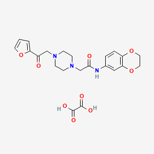 N-(2,3-DIHYDRO-1,4-BENZODIOXIN-6-YL)-2-{4-[2-(FURAN-2-YL)-2-OXOETHYL]PIPERAZIN-1-YL}ACETAMIDE; OXALIC ACID - 1351651-76-7