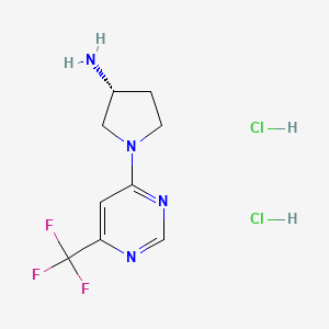 (3R)-1-[6-(Trifluoromethyl)pyrimidin-4-yl]pyrrolidin-3-amine dihydrochloride - 1365936-57-7