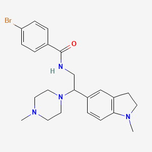 4-bromo-N-(2-(1-methylindolin-5-yl)-2-(4-methylpiperazin-1-yl)ethyl)benzamide - 922116-05-0