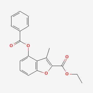 Ethyl 3-methyl-4-[(phenylcarbonyl)oxy]-1-benzofuran-2-carboxylate - 924976-32-9