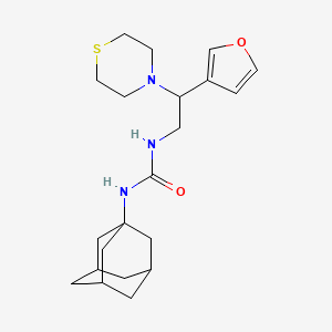 1-((1R,3s)-adamantan-1-yl)-3-(2-(furan-3-yl)-2-thiomorpholinoethyl)urea - 2108243-49-6