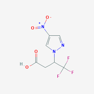 4,4,4-trifluoro-3-(4-nitro-1H-pyrazol-1-yl)butanoic acid - 2054953-19-2