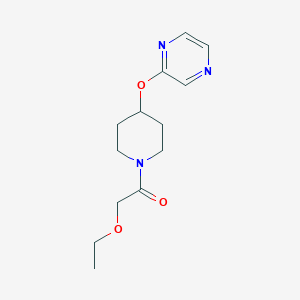 2-Ethoxy-1-(4-(pyrazin-2-yloxy)piperidin-1-yl)ethanone - 1421493-10-8