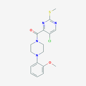 5-Chloro-4-[4-(2-methoxyphenyl)piperazine-1-carbonyl]-2-(methylsulfanyl)pyrimidine - 835894-71-8