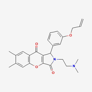 1-(3-(Allyloxy)phenyl)-2-(2-(dimethylamino)ethyl)-6,7-dimethyl-1,2-dihydrochromeno[2,3-c]pyrrole-3,9-dione - 631889-82-2