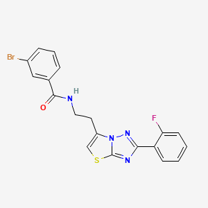 3-bromo-N-{2-[2-(2-fluorophenyl)-[1,2,4]triazolo[3,2-b][1,3]thiazol-6-yl]ethyl}benzamide - 895789-84-1