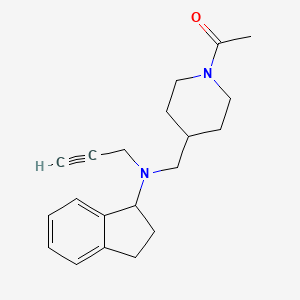 1-(4-{[(2,3-dihydro-1H-inden-1-yl)(prop-2-yn-1-yl)amino]methyl}piperidin-1-yl)ethan-1-one - 1253408-10-4