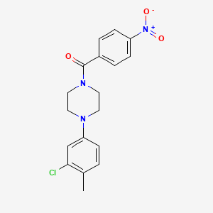 (4-(3-Chloro-4-methylphenyl)piperazin-1-yl)(4-nitrophenyl)methanone - 500584-95-2