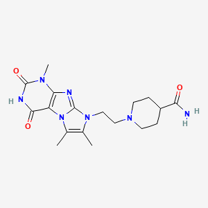 1-(2-(1,6,7-trimethyl-2,4-dioxo-3,4-dihydro-1H-imidazo[2,1-f]purin-8(2H)-yl)ethyl)piperidine-4-carboxamide - 895838-97-8