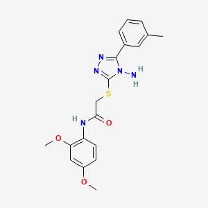 2-{[4-amino-5-(3-methylphenyl)-4H-1,2,4-triazol-3-yl]sulfanyl}-N-(2,4-dimethoxyphenyl)acetamide - 577770-84-4