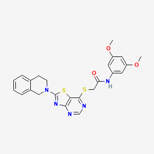 N-(3,5-dimethoxyphenyl)-2-{[2-(1,2,3,4-tetrahydroisoquinolin-2-yl)-[1,3]thiazolo[4,5-d]pyrimidin-7-yl]sulfanyl}acetamide - 1207015-97-1