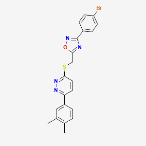 3-({[3-(4-Bromophenyl)-1,2,4-oxadiazol-5-yl]methyl}sulfanyl)-6-(3,4-dimethylphenyl)pyridazine - 1114915-33-1