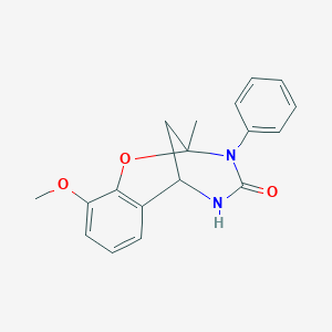 10-methoxy-2-methyl-3-phenyl-2,3,5,6-tetrahydro-4H-2,6-methano-1,3,5-benzoxadiazocin-4-one - 896704-00-0