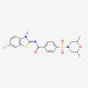 (Z)-N-(6-chloro-3-methylbenzo[d]thiazol-2(3H)-ylidene)-4-((2,6-dimethylmorpholino)sulfonyl)benzamide - 392326-60-2