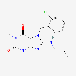 7-(2-chlorobenzyl)-1,3-dimethyl-8-(propylamino)-3,7-dihydro-1H-purine-2,6-dione - 378206-51-0