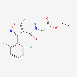 Ethyl 2-({[3-(2-chloro-6-fluorophenyl)-5-methyl-4-isoxazolyl]carbonyl}amino)acetate - 400823-29-2