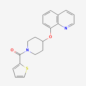 (4-(Quinolin-8-yloxy)piperidin-1-yl)(thiophen-2-yl)methanone - 2034277-29-5