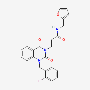 3-{1-[(2-fluorophenyl)methyl]-2,4-dioxo-1,2,3,4-tetrahydroquinazolin-3-yl}-N-[(furan-2-yl)methyl]propanamide - 899788-23-9