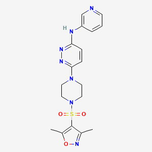 6-(4-((3,5-dimethylisoxazol-4-yl)sulfonyl)piperazin-1-yl)-N-(pyridin-3-yl)pyridazin-3-amine - 1021115-37-6