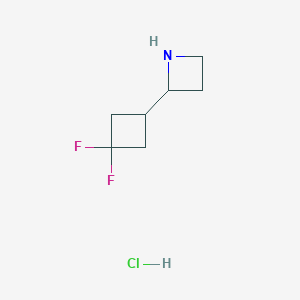 2-(3,3-Difluorocyclobutyl)azetidine;hydrochloride - 2344686-04-8